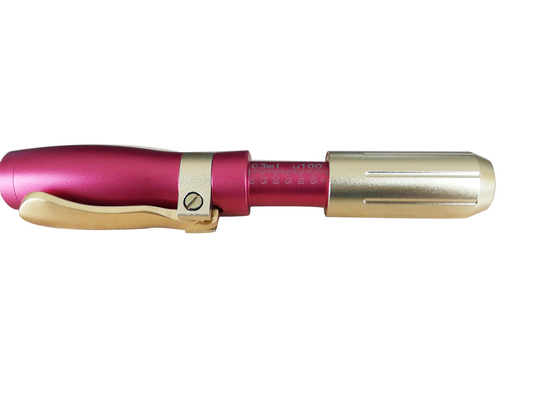 أمبولة 0.3 مل قلم حقن الشفاه بالهيالورونيك خالي من الإبر SS304 وردي